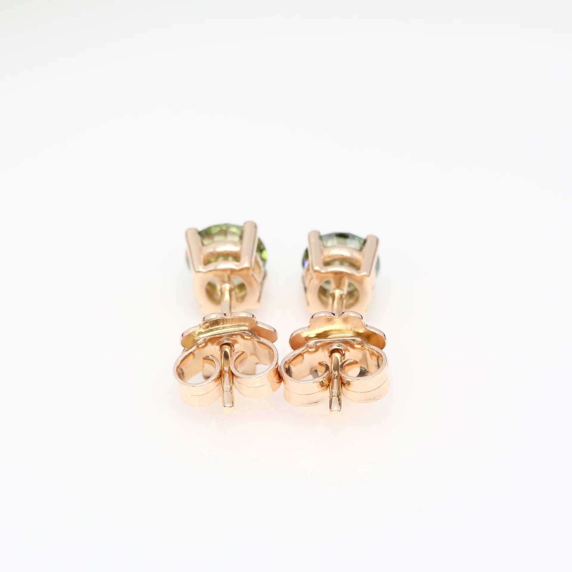 2 x 0.50 CT (GRÖN RUND) DIAMANTÖRHÄNGEN